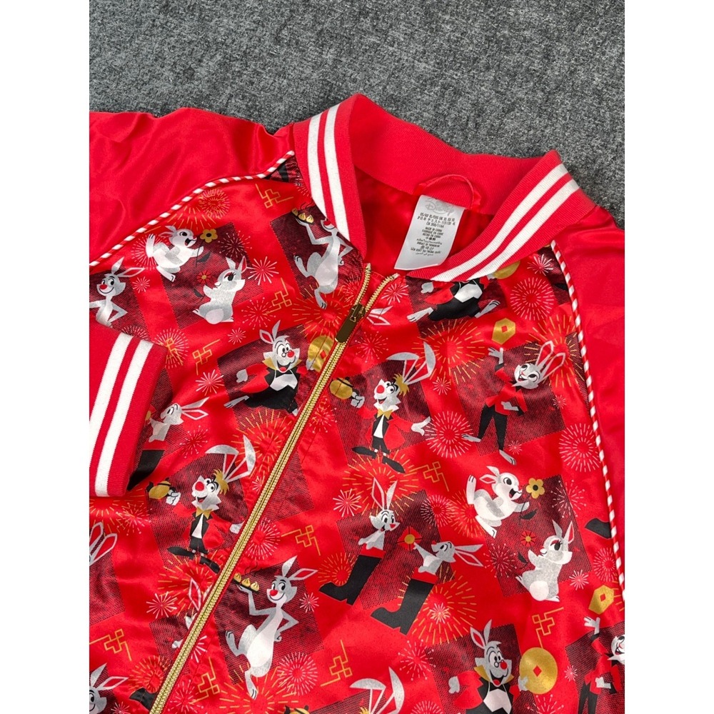 Disney Lunar New Year Year of The Rabbit Bomber Jacket Size XL/EXG Red - Picture 1 of 9